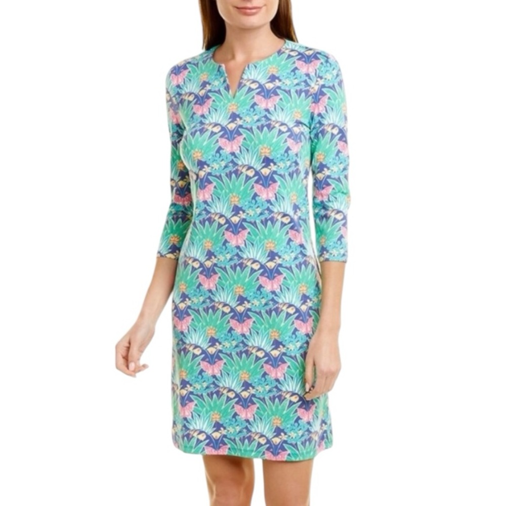 J. McLaughlin Carly Butterfly & Floral Print Catalina Cloth Dress - M